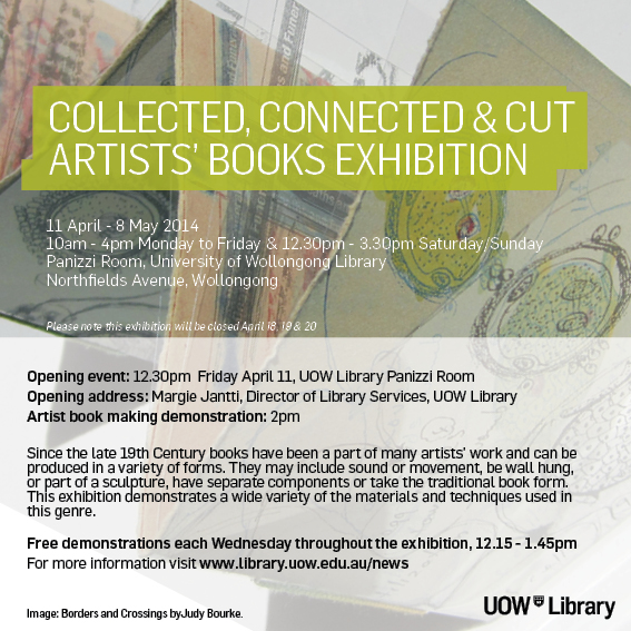Collected Connected & Cut - Artists' Books exhibition