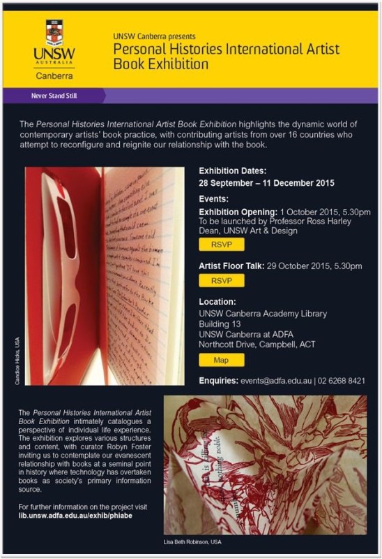 Personal Histories poster ACT.